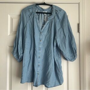 Market & Spruce chambray blouse size 2x nwt